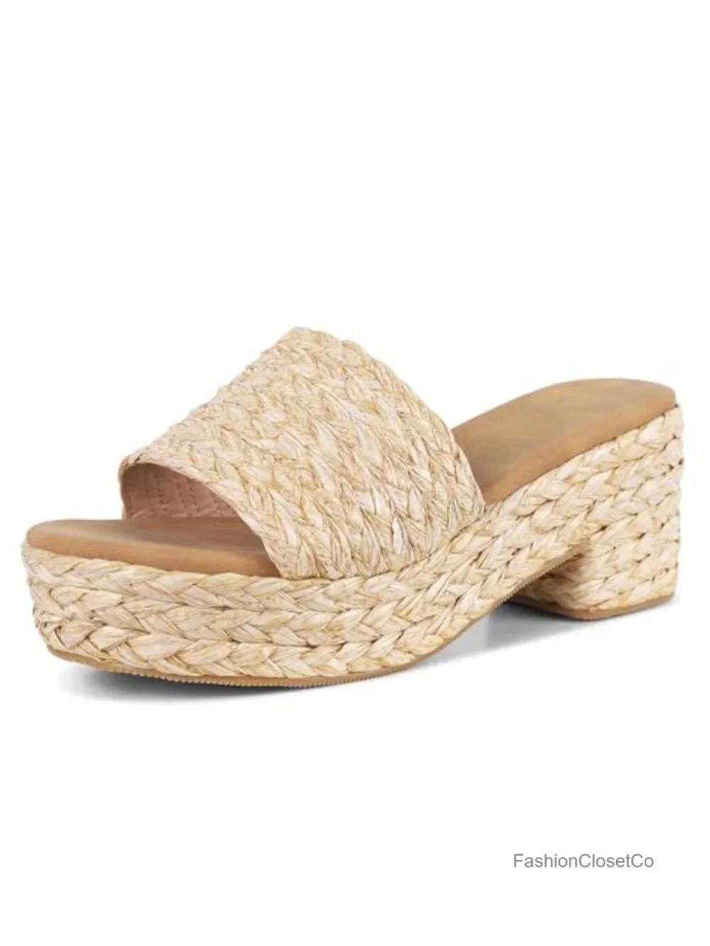 Women's Espadrilles Platform Wedges Slides Sandals Open Toe Fashion Summer